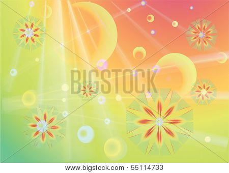 Abstract Background With Rays