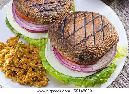 Grilled Portabella Burger.