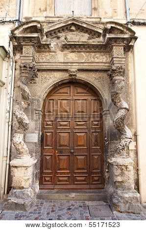 Portal Of Hotel De La Lauziere (xvii C.). Arles, France