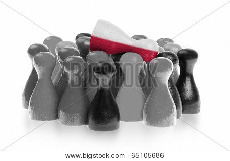 One Unique Pawn On Top Of Common Pawns