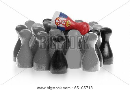 One Unique Pawn On Top Of Common Pawns