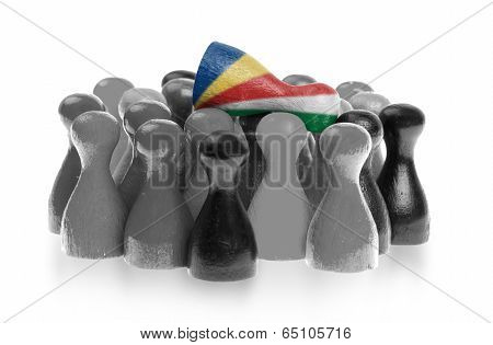 One Unique Pawn On Top Of Common Pawns