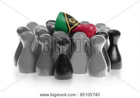 One Unique Pawn On Top Of Common Pawns