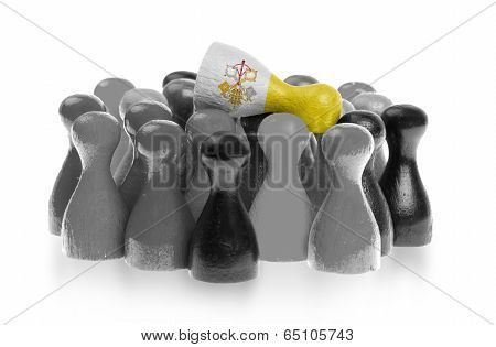 One Unique Pawn On Top Of Common Pawns