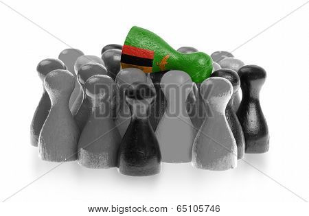One Unique Pawn On Top Of Common Pawns