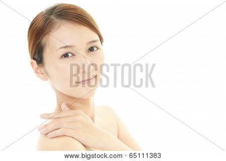 Relaxed beautiful woman.