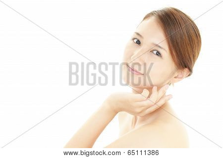 Relaxed beautiful woman.