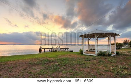 Sunset Serenity On Lake Macquarie Nsw Australia