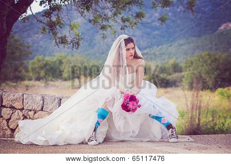 young fashion jilted runaway bride. 