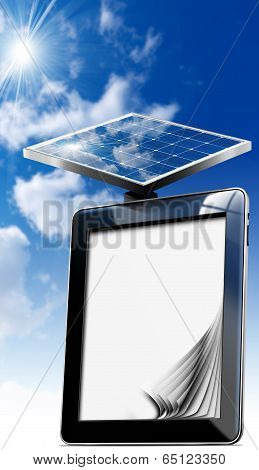 Tablet Computer With Solar Panel
