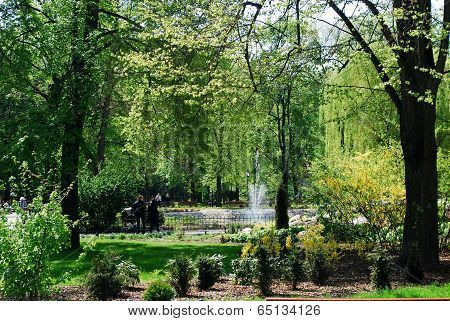 Uzupis Park In Vilnius City On May. Lithuania