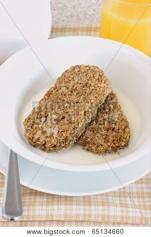 Wheat Biscuits Served With Milk