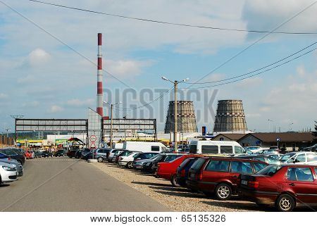 Gariunai Bazaar Market In The Vilnius City.