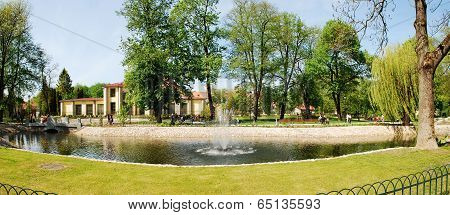 Uzupis Park In Vilnius City On May. Lithuania