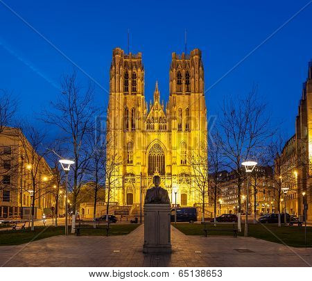 Cathedral St Michael Brussels Belgium