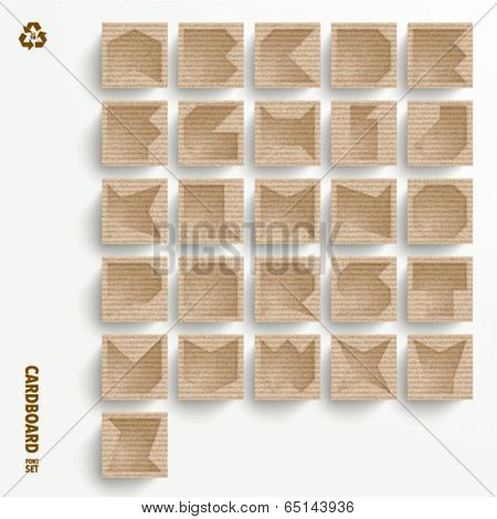 Vector Cardboard Alphabet Set