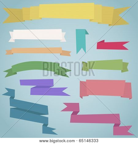vector ribbons set