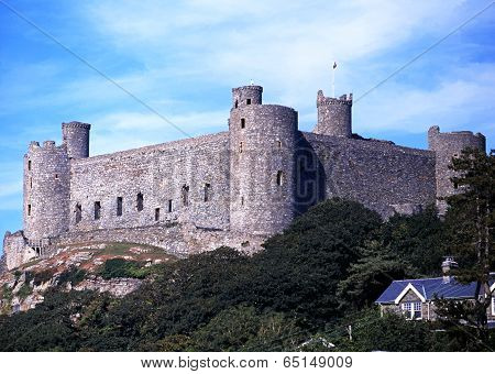 Concentric castle, Harlech, Wales.