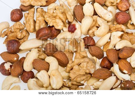 background of mixed nuts