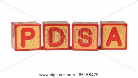 PDSA - Colored Childrens Alphabet Blocks.