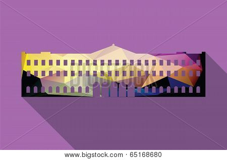 World landmark, Buckingham Palace, London, UK, Europe, vector illustration