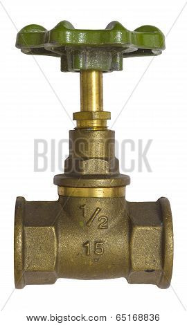 Garden Faucet Isolated on White Background.