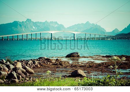 Bridge On The River In Norway
