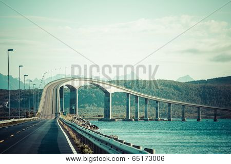 Bridge On The River In Norway