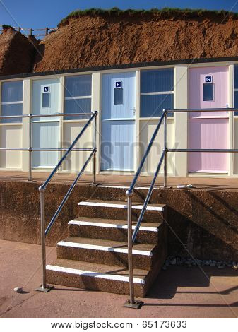 Steps Leading To Beach Huts