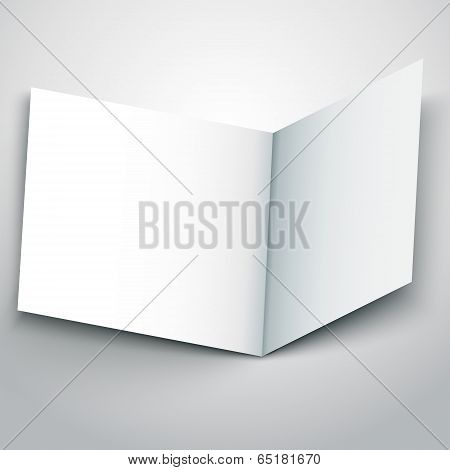 Vector Illustration Of Blank White Flyer