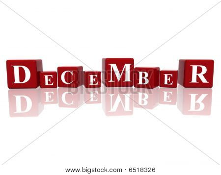 Dezember in 3d cubes