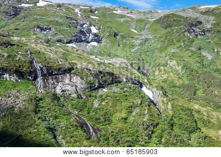 Mountain Scenery In Jotunheimen National Park In Norway