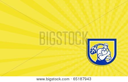 Business Card Cable Guy Wielding Coaxial Cable Shield
