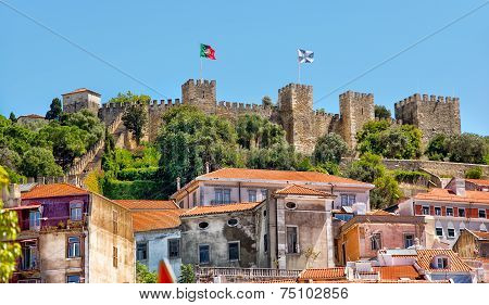 Castle Sao Jorge In Lisbon, Portugal