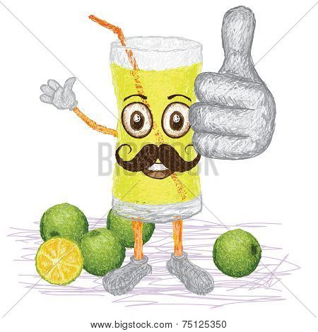 Calamansi Lime Juice Mustache