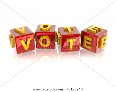 3D Text Vote
