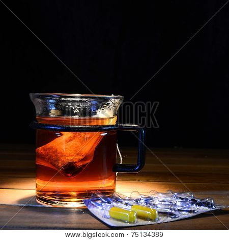 Tea With Vitamin Pills