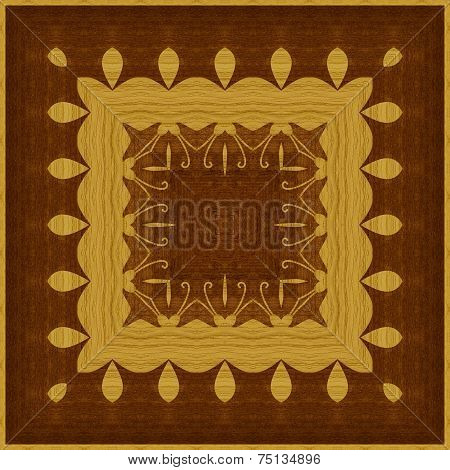 Seamless pattern, wooden marquetry