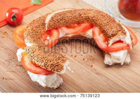 Simit Feta Sandwich