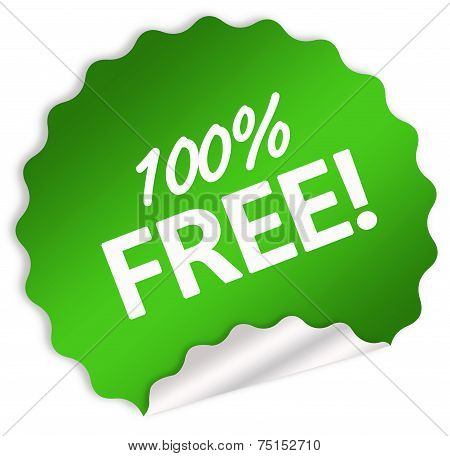 100 percent free sticker
