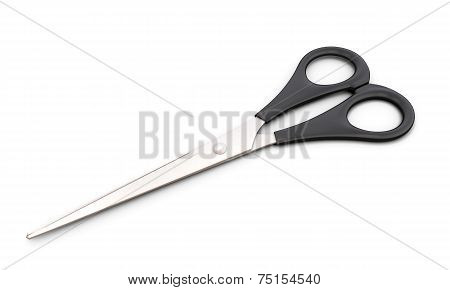 Scissors Close-up On White Background.