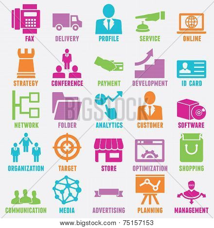 Set Of Seo And Internet Service Icons