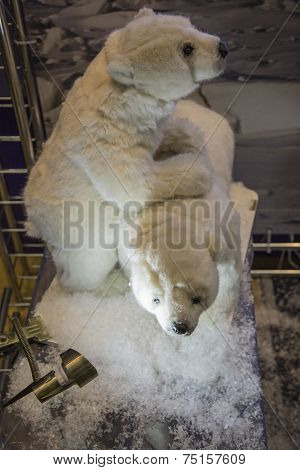 Effigy of a white polar bear