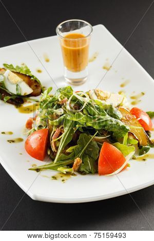 salad with dressing