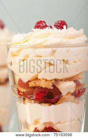 Raspberry, Lemon And Coconut Desert
