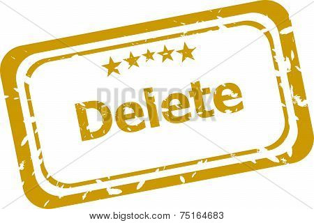 Grunge Rubber Stamp With Word Delete
