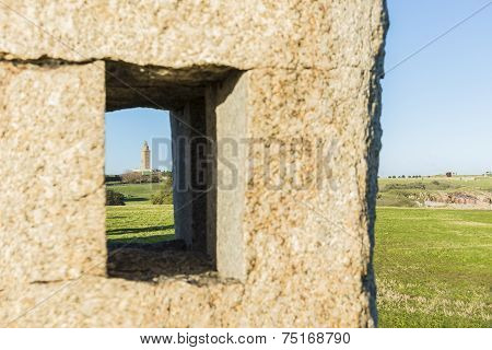 Menhirs Park In A Coruna, Galicia, Spain