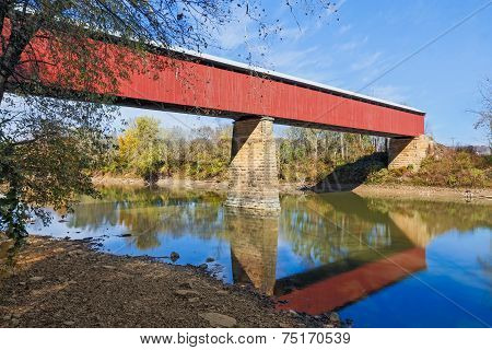 Long Red Covered Bridge