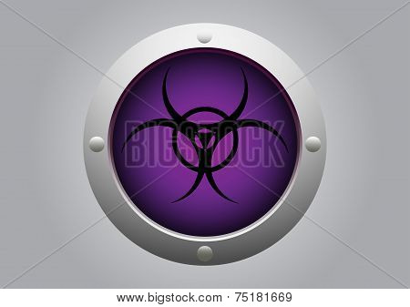 Biohazard Dark purple button