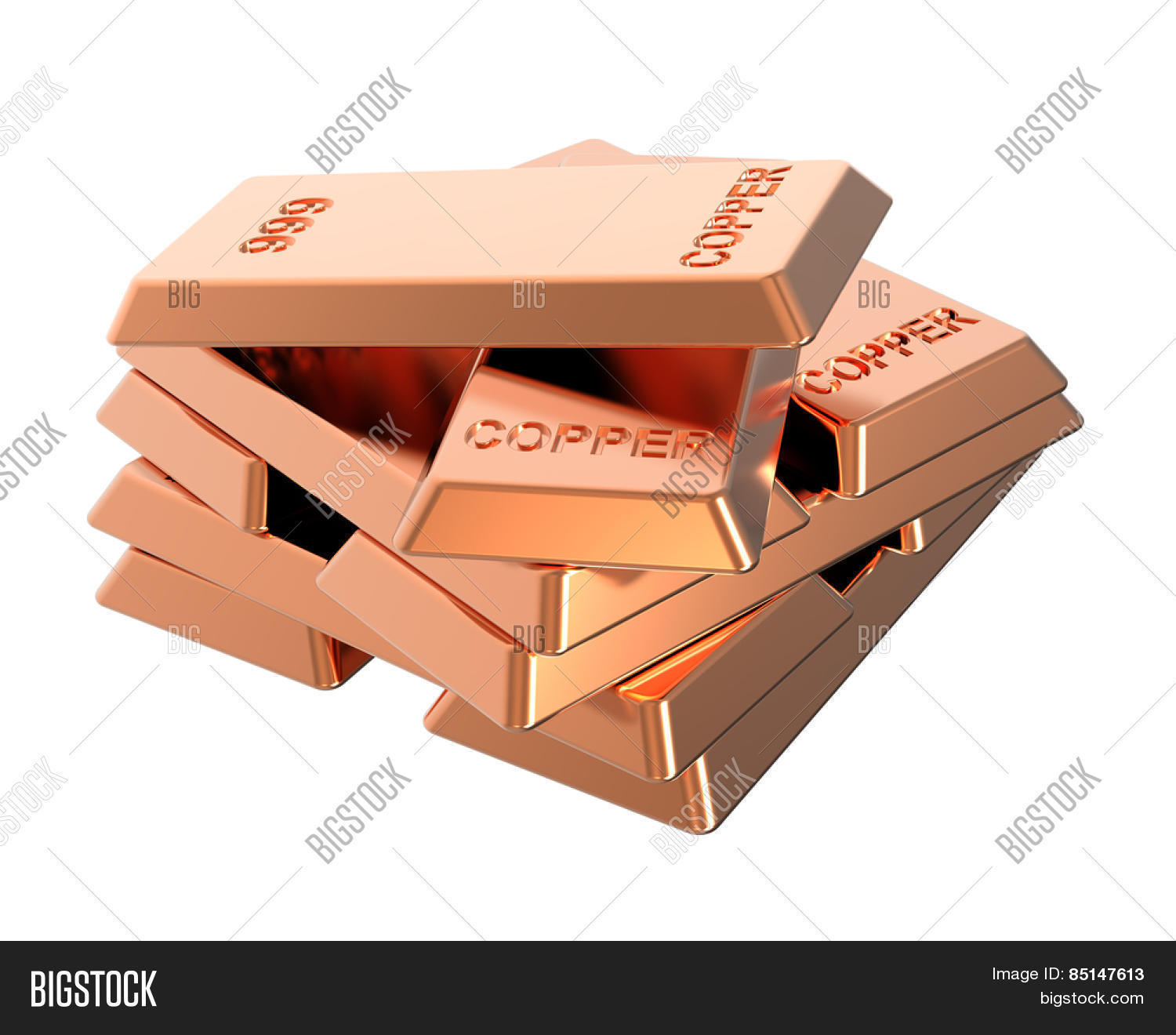 Copper Ingots Isolated Image & Photo (Free Trial) Bigstock